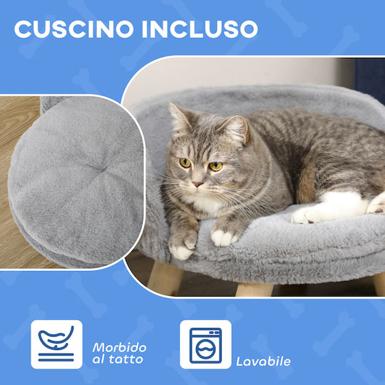 Pawhut Sofa Katze Gray