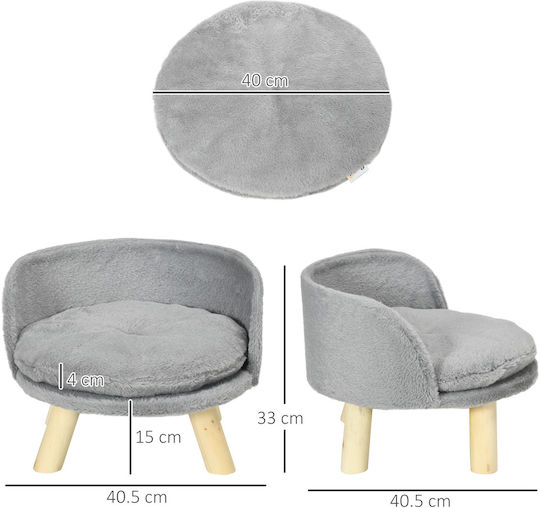 Pawhut Sofa Katze Gray