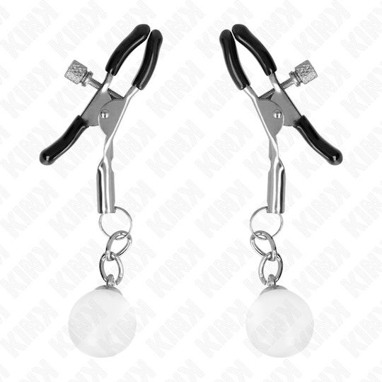 Kink Nipple Clamps in Silver Color 2pcs