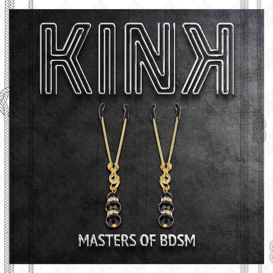 Kink Nipple Clamps in Gold Color 2pcs