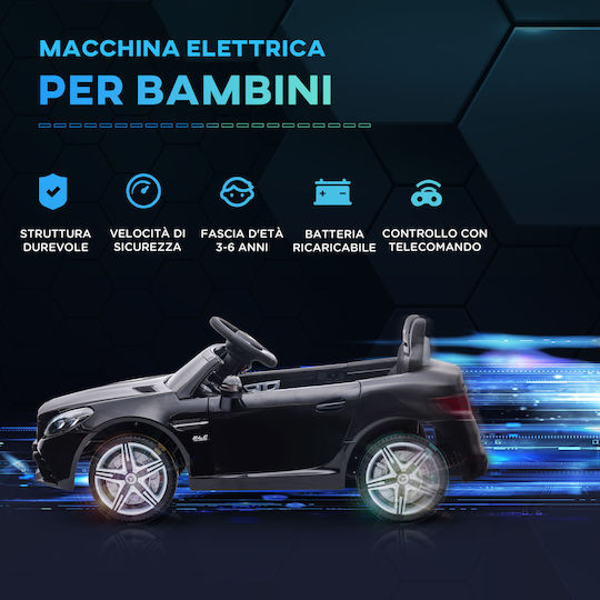 Детска Електрическа Кола Две места с Дистанционно управление Лицензиран Mercedes SLC 300 12 волта Черен