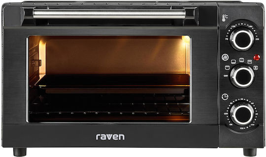 Raven EPI004X Ηλεκτρικό Φουρνάκι 20lt Χωρίς Εστίες Μαύρο