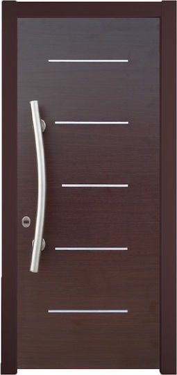 Θωρακισμένη Πόρτα Wenge Inox Kp113