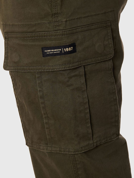Trousers Cargo in Regular Fit Dusty Olive Khaki
