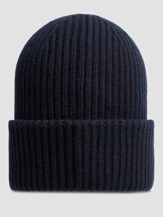 Moncler Beanie Unisex Σκούφος Πλεκτός σε Navy Μπλε χρώμα