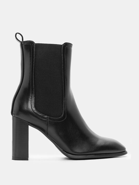 Luigi Women's Chelsea Boots with High Heel Black