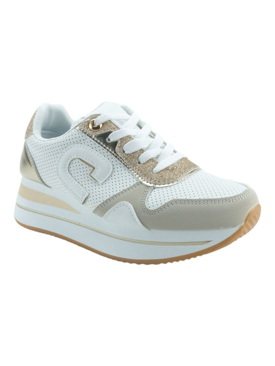 Plato Γυναικεία Sneakers White / Gold