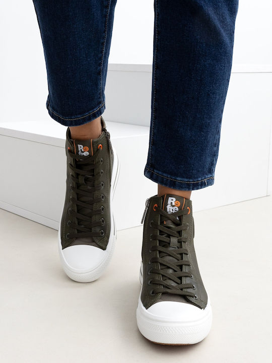 Flatforms Boots Khaki