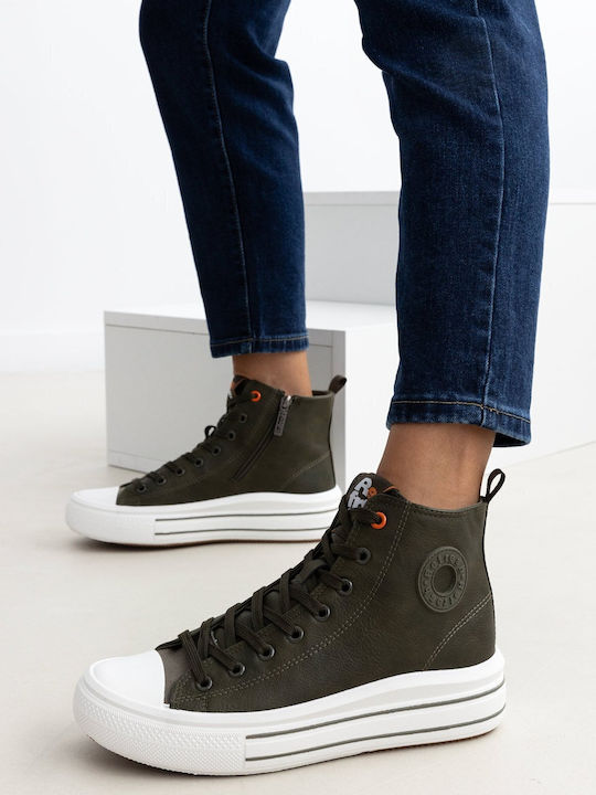 Flatforms Boots Khaki
