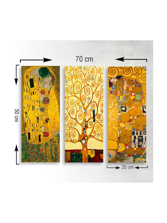 HomeMarkt Τρίπτυχος Πίνακας Ξύλινος 50x60cm