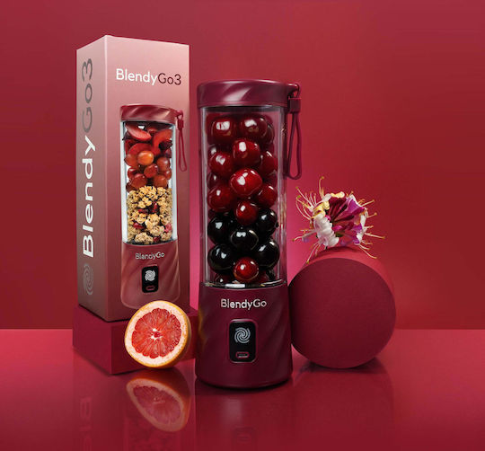 BlendyGo Blender With Plastic Jug 550 ml Red
