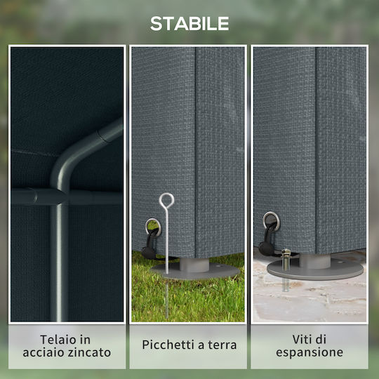 Depozit Metalic De Grădină Galvanizat L1.6xLățime2xÎnălțime1.72m