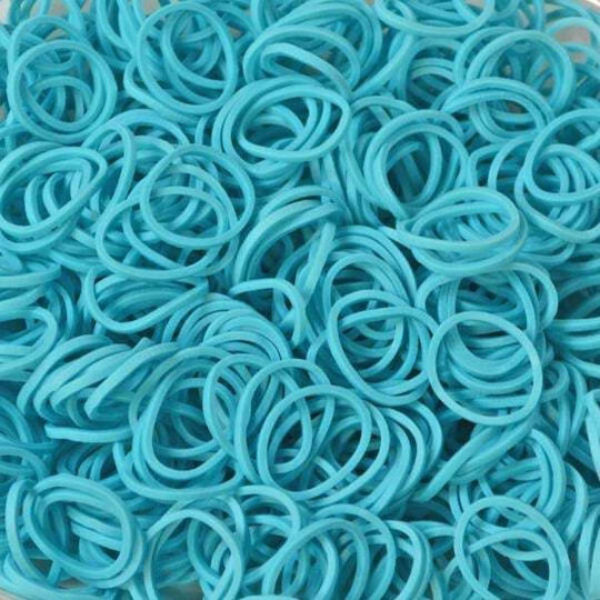 Rainbow Loom Decorative Element for DIY Crafts Turquoise 600pcs