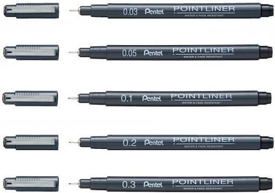 Pentel S20-P Маркер за Рисуване 0.05мм Черен