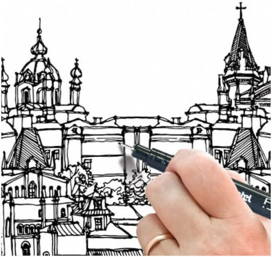Pentel S20-P Design Marker 0.2mm Black