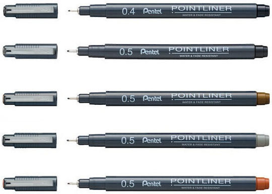 Pentel S20-P Design Marker 0.2mm Black