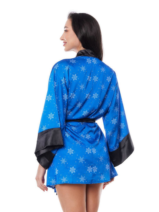 Winter Women's Robe Blue