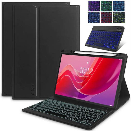 Tech-Protect SC Pen Флип капак с Клавиатура в Английски език САЩ Черен (Леново Таб М11)
