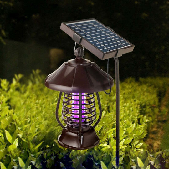 Lampă Solară de Grădină Anti-insecte Țânțari Muște UV LED Material ABS 5W Putere 1.2V 8 Ore Autonomie 2 Moduri de Operare IP65 Șoc Electric 380 Volți 30 x 19.5 cm Mare