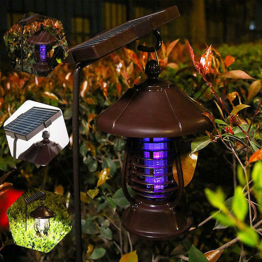 Lampă Solară de Grădină Anti-insecte Țânțari Muște UV LED Material ABS 5W Putere 1.2V 8 Ore Autonomie 2 Moduri de Operare IP65 Șoc Electric 380 Volți 30 x 19.5 cm Mare
