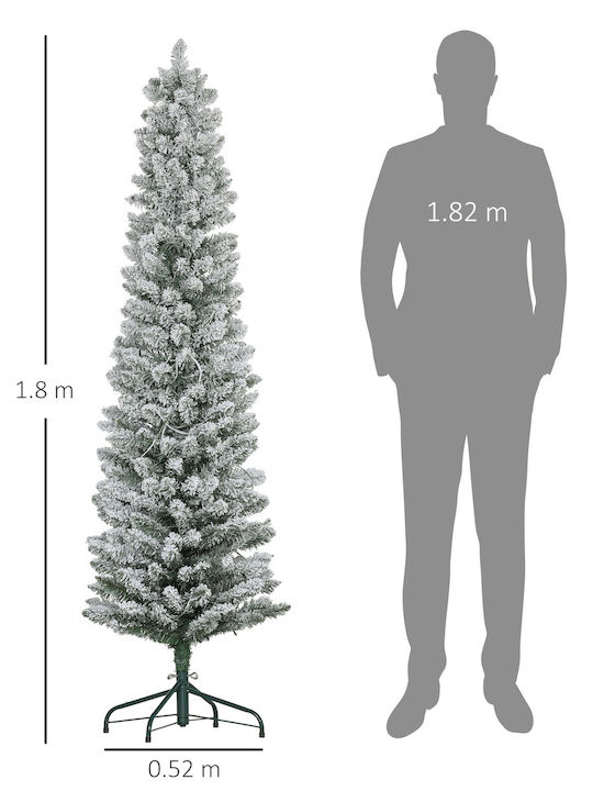 Christmas Tree Snowy 180cm with 329 Branches and with LED Lighting