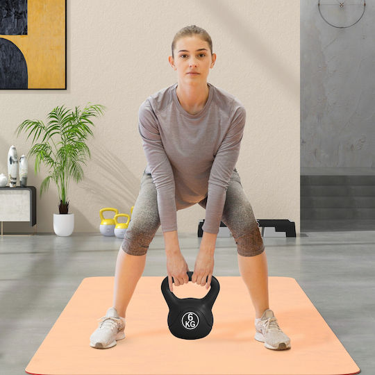 HomCom Kettlebell 6kg Μαύρο