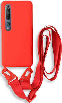 Bodycell Silicone Back Cover with Strap Red (Xiaomi Mi 10 / Mi 10 ProOnePlus 10 Pro)