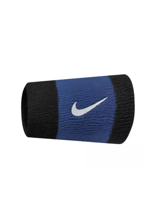 Nike Swoosh Double-wide Athletic Wristbands Blue