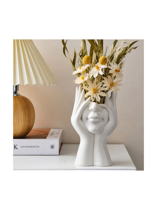 Koart Decorative Vase White 10x10x21cm