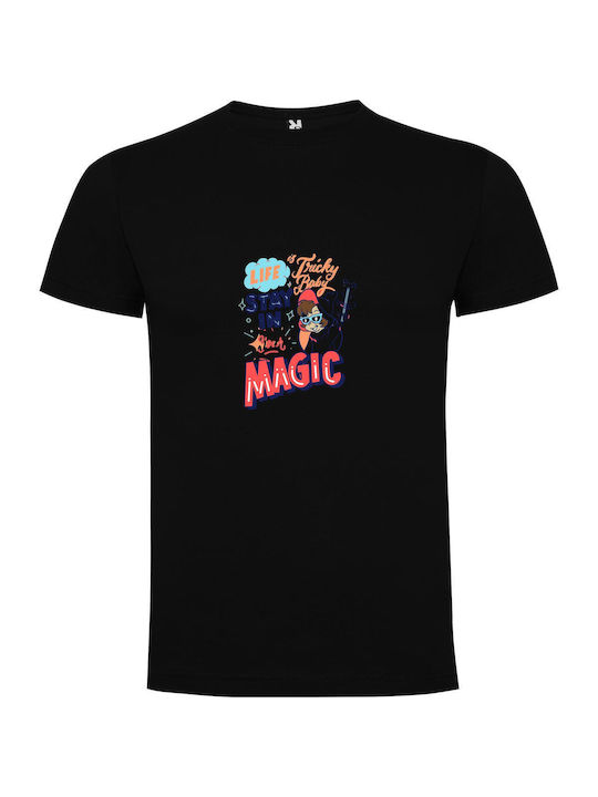 Mystic T-shirt: Embrace Enchantment T-shirt Black Cotton