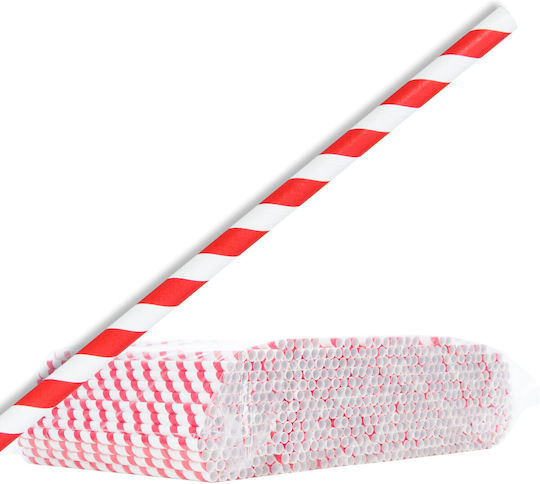 Papierstäbchen Zuckerwatte 6/270mm Weiß-Rot 500 Stück