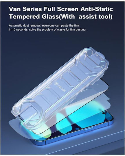 Devia Van Series Full Face Tempered Glass Μαύρο (iPhone 14 Plus / 13 Pro Max)
