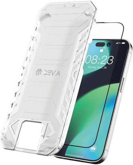Devia Van Series Full Face Tempered Glass Μαύρο (iPhone 14 Plus / 13 Pro Max)