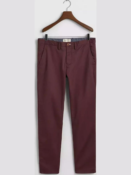 Hose Chino in Schlanker Passform Burgundisch