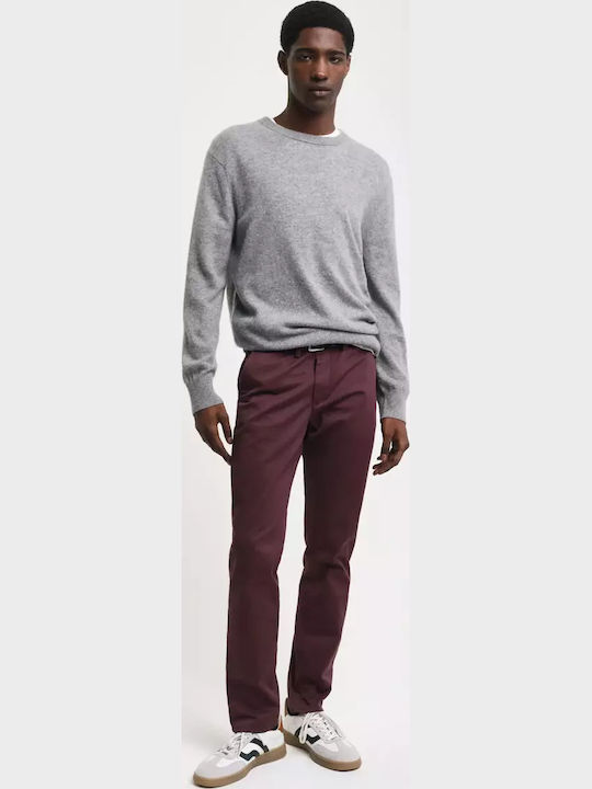 Hose Chino in Schlanker Passform Burgundisch