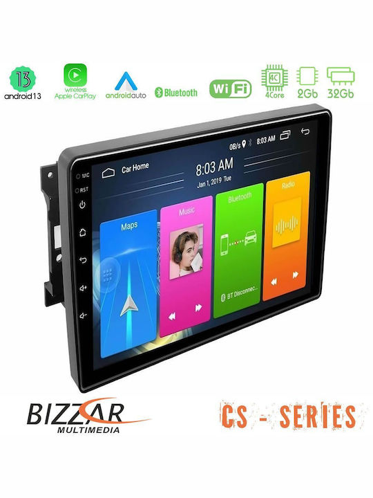 Bizzar Car Audio System 2DIN (Bluetooth/USB/WiFi/GPS/Apple-Carplay/Android-Auto) with Touch Screen 10"