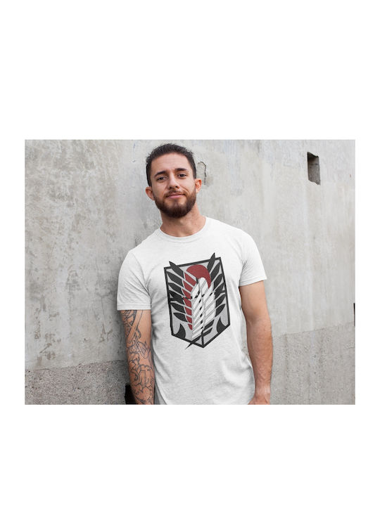 T-shirt Attack on Titan Λευκό