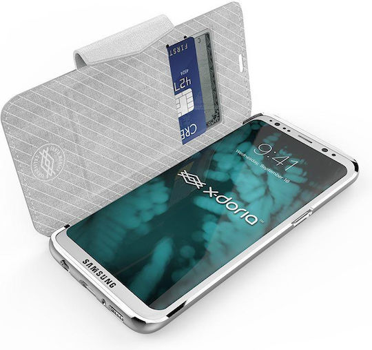 X-Doria Engage Folio Brieftasche Synthetisches Leder Weiß (Galaxy S8+)