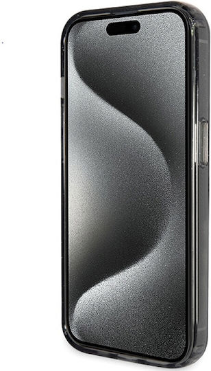 Guess Umschlag Rückseite Kunststoff Schwarz (iPhone 15 Plus / 16 Plus)