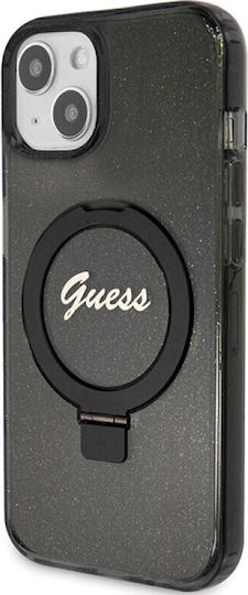 Guess Umschlag Rückseite Kunststoff Schwarz (iPhone 15 Plus / 16 Plus)
