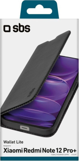 SBS Lite Buchen Sie Synthetisches Leder Schwarz (Redmi Note 12 Pro+)