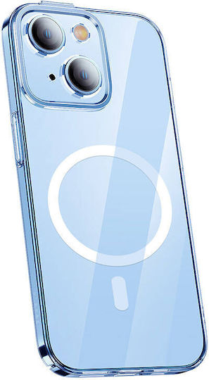 Baseus Crystal Задна корица Закалено стъкло / Силикон 0.1мм Магнитен Прозрачен (iPhone 14 Plus)