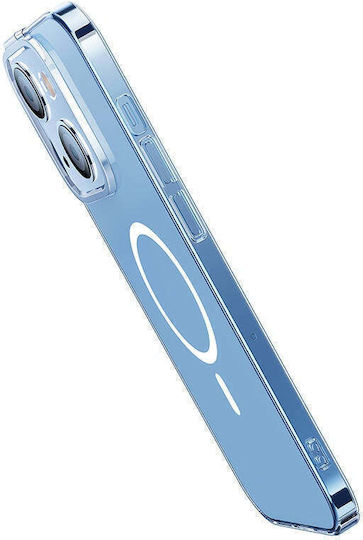 Baseus Crystal Задна корица Закалено стъкло / Силикон 0.1мм Магнитен Прозрачен (iPhone 14 Plus)