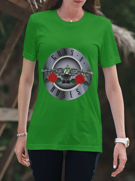 T-shirt Guns N' Roses Green Cotton