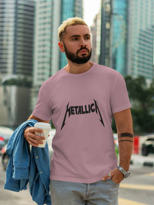 T-shirt Metallica Pink Cotton