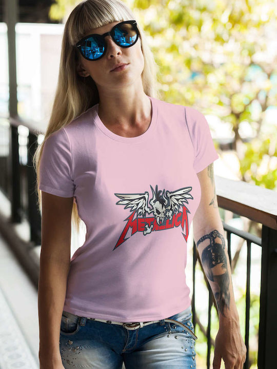 T-shirt Metallica Pink Cotton