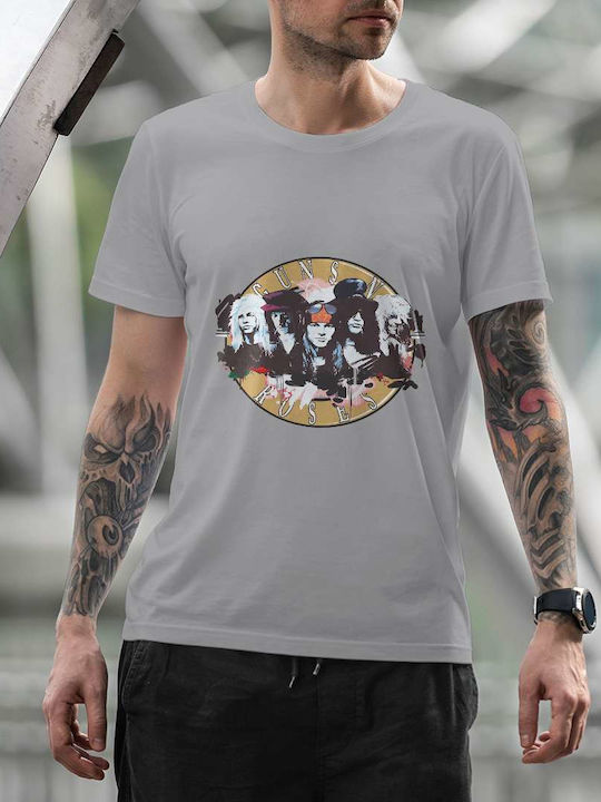 Poster Tricou Guns N' Roses Gri Bumbac