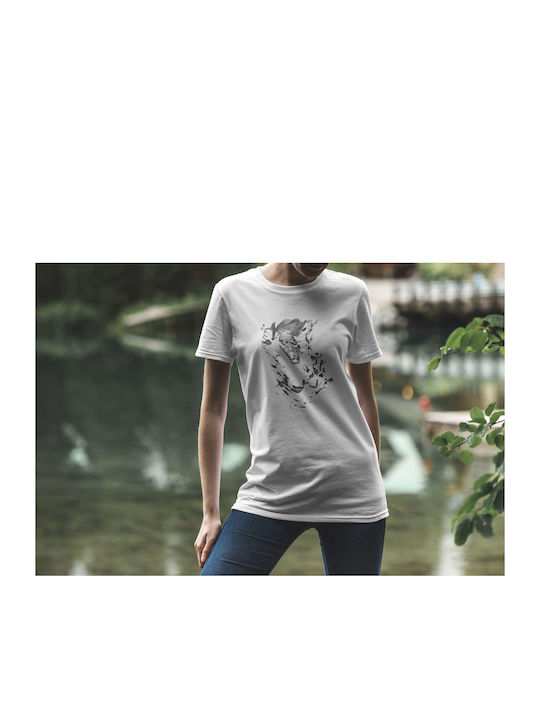 Ethereal Serenity T-shirt Λευκό Βαμβακερό