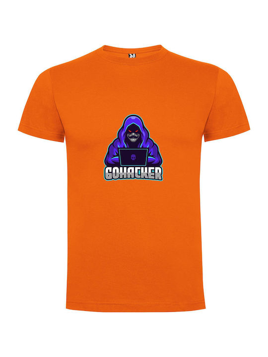 Cyberpunk Hoodie Orange Cotton