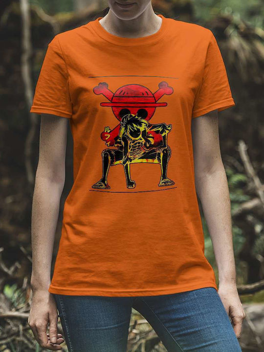 Pirate Poster T-shirt Orange Baumwolle